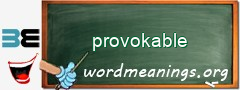 WordMeaning blackboard for provokable
